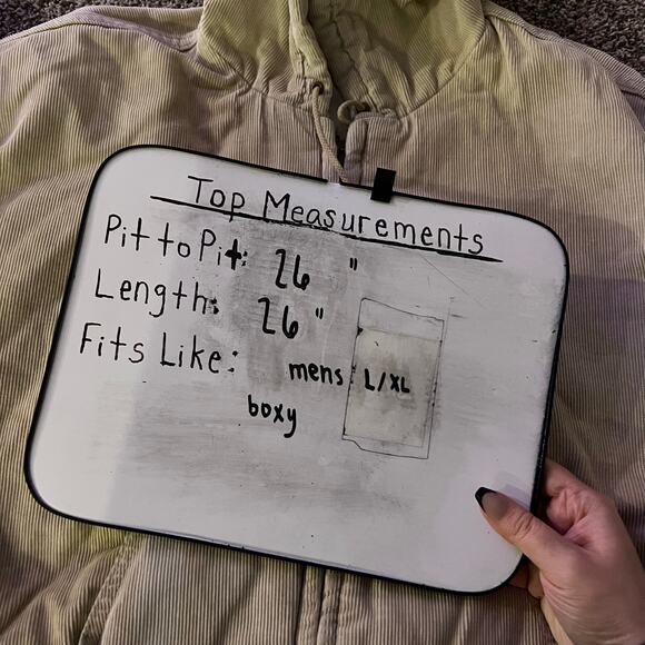 VTG 70s Men's Cream Corduroy OshKosh B'Gosh Quilt Lined Varsity Chore Jacket XL - Picture 14 of 14